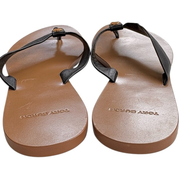 EUC Tory Burch Leather Manon Thong Sandals Black Size 8 - Picture 6 of 7